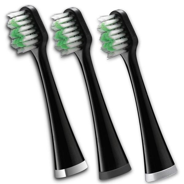 WaterpikTM Triple Sonic Replacement Brush Heads - Black